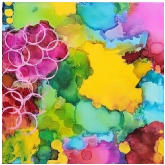 Hand Crafted Other - Hand Crafted Abstract Design 12x12 Inches Canvas Picture